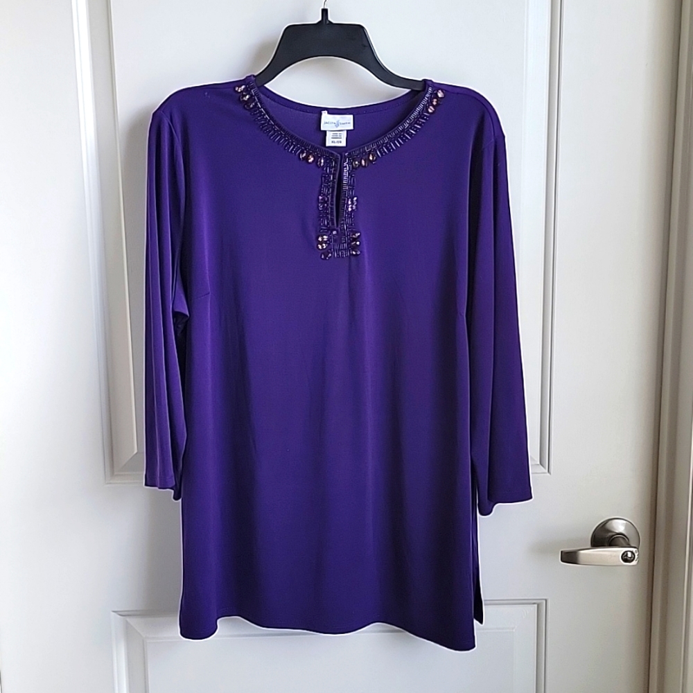 ❄️ ✅️ Purple Women's 3/4th Sleeve Top